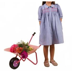 NEW EARLY SUNDAY jane embroidered hearts dress in summer sky